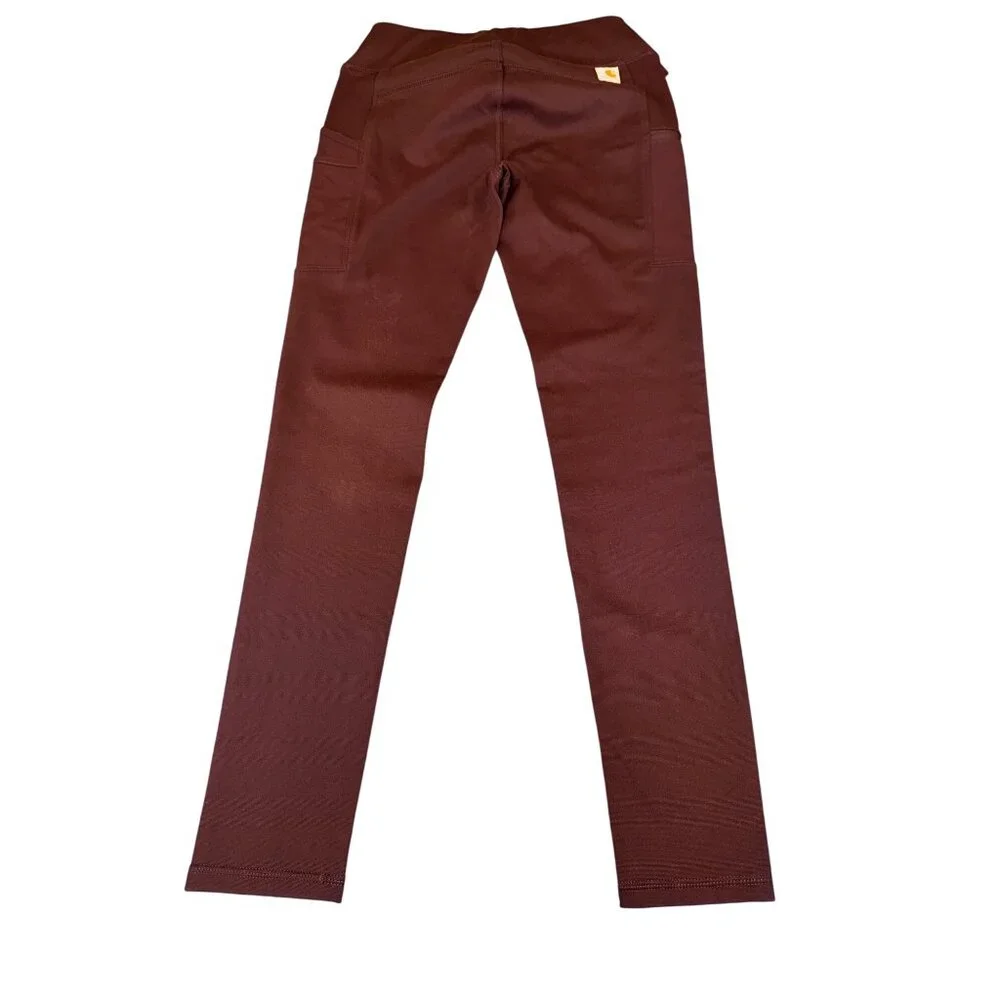 Carhartt Womens Fitted Stretch Work Pants In Deep Purple/Maroon Size XS - Picture 2 of 12